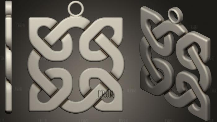 Knot Variations ( 1 Of X ) ... Pendant And Earrings stl model for CNC